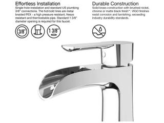 Vigo Paloma Chrome 1-Handle Waterfall Vessel Bathroom Faucet