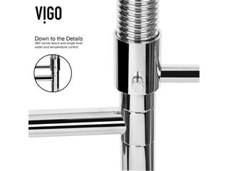 Vigo Zurich Single Handle Pull-Down Sprayer Kitchen Faucet