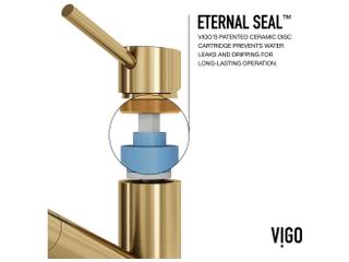 Vigo Branson Matte Brushed Gold Single Handle Pull-Out Sprayer Kitchen Faucet