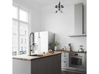Vigo Livingston Stainless Steel Magnetic 1-Handle Deck Mount Pull-Down Kitchen Faucet
