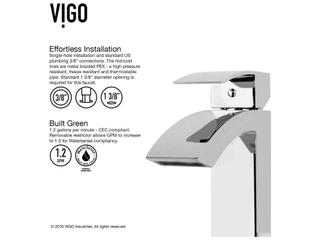 Vigo Duris Chrome 1-Handle Vessel Waterfall Bathroom Faucet