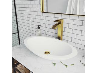 Vigo Duris Matte Brushed Gold Single-Handle Duris Vessel Bathroom Faucet