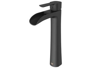 Vigo Niko Matte Black 1-Handle Waterfall Vessel Bathroom Faucet