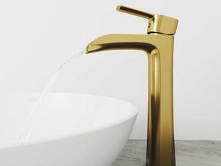 Vigo Niko Matte Brushed Gold Vessel Bathroom Faucet