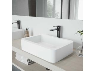 Vigo Norfolk Matte Black 1-Handle Vessel Bathroom Faucet