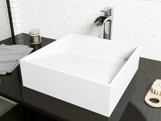 Vigo Starr Matte Stone Square Vessel Bathroom Sink