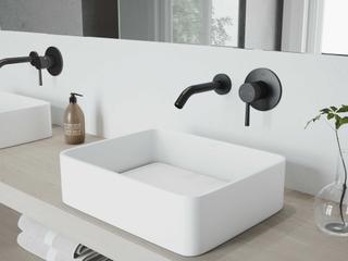 Vigo Olus Matte Black 1-Handle Wall-Mount Bathroom Faucet