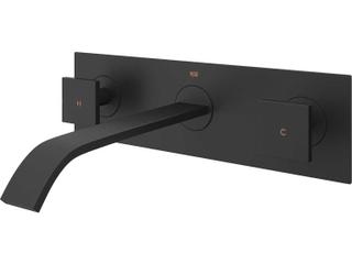 Vigo Titus Matte Black 2-Handle Wall-Mount Bathroom Faucet