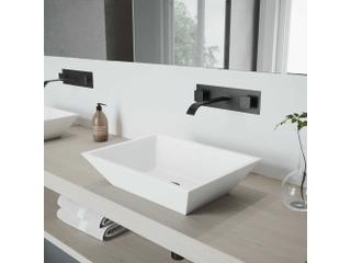 Vigo Titus Matte Black 2-Handle Wall-Mount Bathroom Faucet
