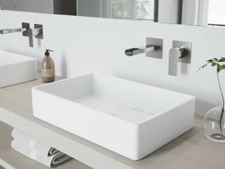 Vigo Atticus Brushed Nickel 1-Handle Wall-Mount Bathroom Sink Faucet