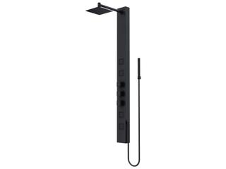 Vigo Sutton 4-Jet Shower Panel System with Adjustable Square Head and Hand Shower Wand