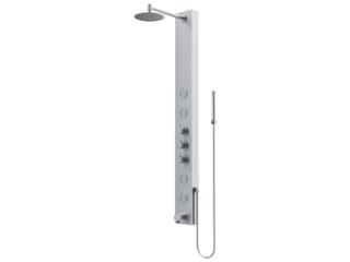 Vigo Bowery 4-Jet Shower Panel System with Round Head, Tub Filler and Hand Shower Wand