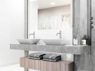 Vigo Vinca Rectangular Vessel Bathroom Sink with Apollo Faucet and Pop-Up Drain