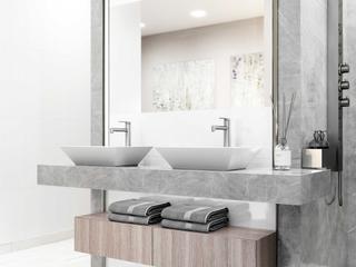 Vigo Vinca Rectangular Vessel Bathroom Sink with Faucet and Pop-Up Drain
