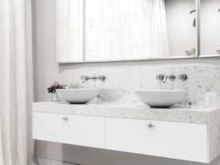 Vigo Lotus Round Vessel Bathroom Sink with Wall-Mount Faucet and Drain