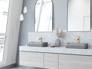 Vigo Cypress Rectangular Bathroom Vessel Sink with Ruxton Faucet and Pop-Up Drain