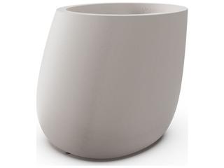 Stone 20-Inch Ecru Polyethylene Planter