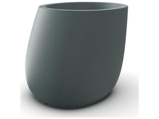 Vondom Stone 24 Inch Polyethylene Planter in Matte Green