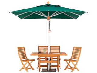 Woodline Shade Solutions Bravura Aluminum 11.5 Foot Octagon Pulley Lift Patio Umbrella