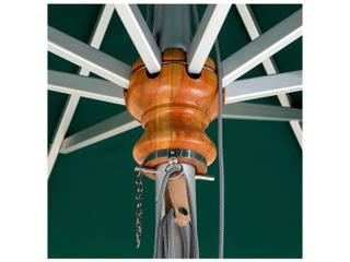 Woodline Shade Solutions Bravura Aluminum 11.5 Foot Octagon Pulley Lift Patio Umbrella