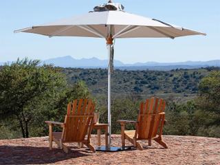 Woodline Shade Solutions Bravura Aluminum 11.5 Foot Octagon Pulley Lift Patio Umbrella