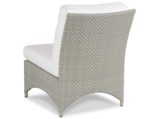 Woodbridge Outdoor Saint Lucia Floral Gray Aluminum Wicker Cushion Lounge Chair