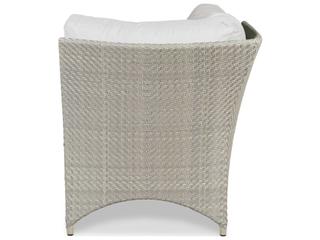 Woodbridge Outdoor Saint Lucia Floral Gray Aluminum Wicker Cushion Lounge Chair