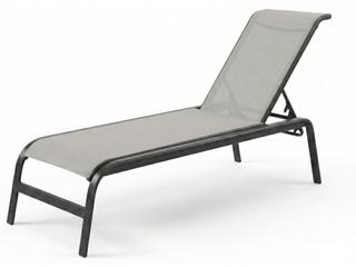 Windward Design Group Anna Maria Sling Aluminum Stacking Patio Chaise Lounge No Arms