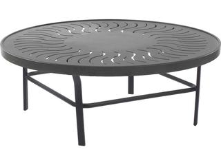 Windward Design Group Sunburst Punched Aluminum Aluminum Round Patio Conversation Table