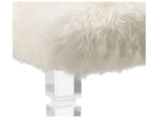 Wildwood Crawford White Upholstered Accent Bench