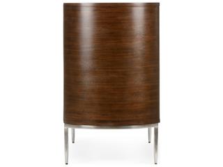 Wildwood Shelldon Brown Mahogany Wood White Capiz Bar Cabinet