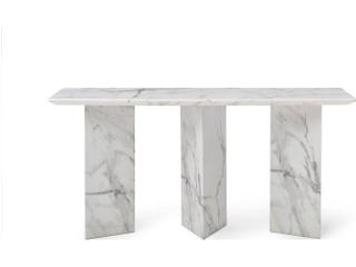 Whiteline Modern Living Selva Rectangular Marble Console Table