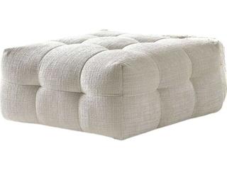 Whiteline Modern Living Cloud Beige Upholstered Ottoman