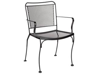 Constantine Stackable Wrought Iron Outdoor Dining Arm Chair