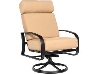 Cayman Isle Cushion Aluminum Swivel Rocker Outdoor Lounge Chair