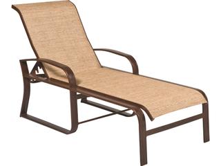 Cayman Isle Sling Aluminum Adjustable Outdoor Chaise Lounge