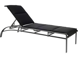 Metropolis Padded Sling Aluminum Stackable Adjustable Outdoor Patio Chaise Lounge