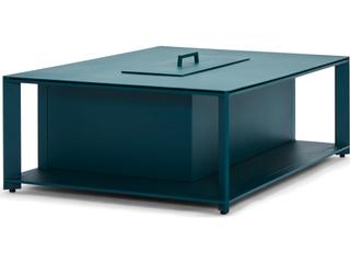Essence Aluminum Shelf Style Rectangular Coffee Height Table