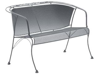 Briarwood Wrought Iron Barrel Outdoor Loveseat