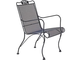 Briarwood Wrought Iron High Back Outdoor Lounge Chair