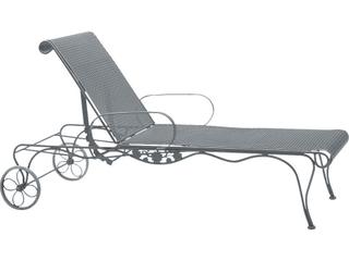 Briarwood Wrought Iron Adjustable Patio Chaise Lounge