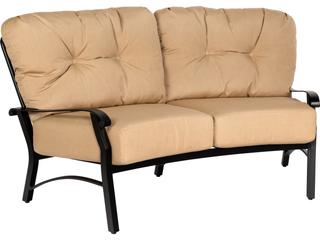 Cortland Cushion Aluminum Crescent Patio Loveseat