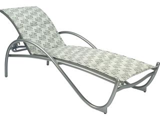 Tribeca Padded Sling Aluminum Stackable Adjustable Outdoor Chaise Lounge