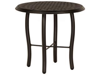 Thatch Aluminum Round Outdoor Patio End Table
