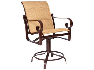 Belden Padded Sling Aluminum Swivel Patio Counter Stool