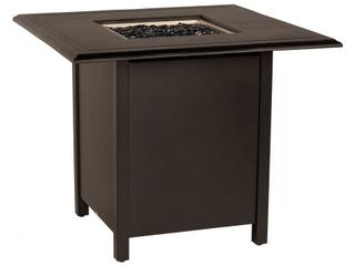 Solid Cast Aluminum Square Counter Coffee Height Outdoor Patio Fire Pit Table