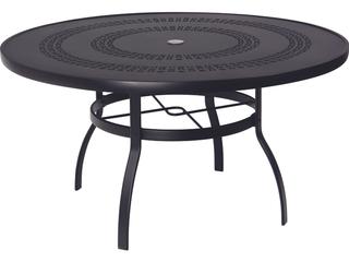 Aluminum Deluxe Round Trellis Top Table with Umbrella Hole