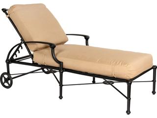 Delphi Cushion Cast Aluminum Adjustable Outdoor Chaise Lounge