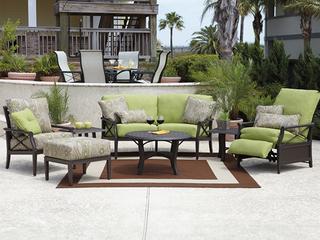 Woodard Andover Cushion Aluminum Outdoor Patio Lounge Set