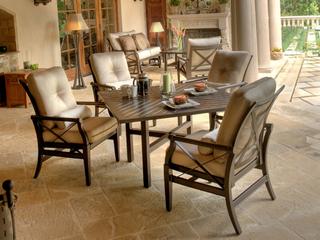 Woodard Andover Cushion Aluminum Outdoor Patio Dining Set